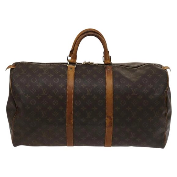 LOUIS VUITTON Monogram Keepall 55 Boston Bag LV Auth - Picture 3 of 16